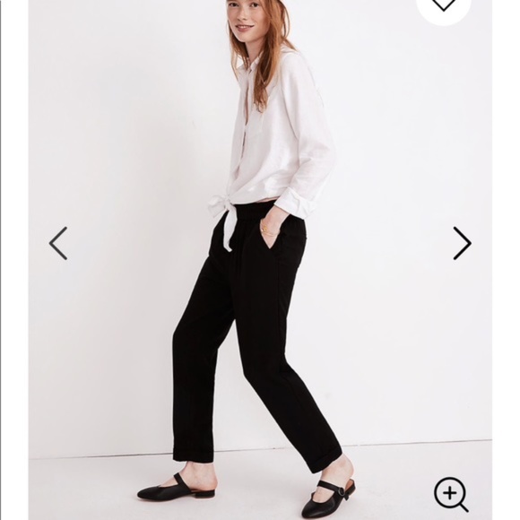 Madewell Cuffed Track Trouser Pants Black - Picture 1 of 3